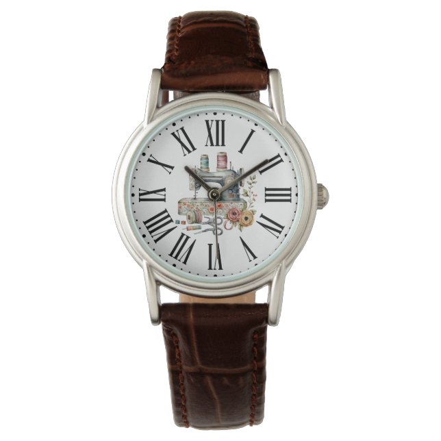 cute sewing machine lovers  watch (Front)