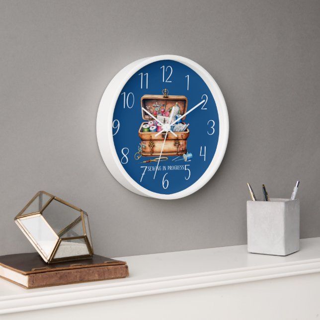 cute sewing progress add text clock (Office)