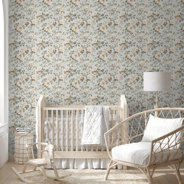 Cute Shabby Chic  Floral Wallpaper (Kids)