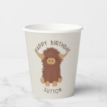 Cute, shaggy Highland cow design