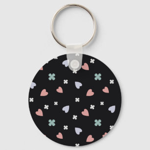 Cute Shamrock Hearts Lucky Love Pattern Keychain