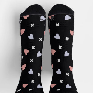 Cute Shamrock Hearts Lucky Love Pattern Socks