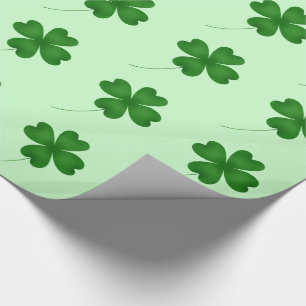 Cute shamrock pattern wrapping paper