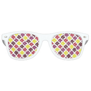 Cute shapes patterns design retro sunglasses