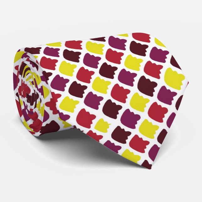 Cute shapes patterns design tie (Rolled)