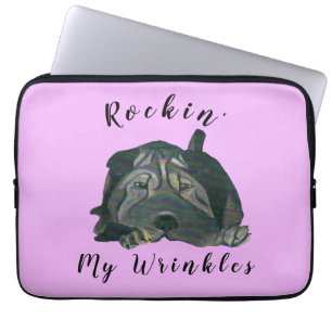 Cute Shar Pei Dog Neoprene 13" Laptop Sleeve
