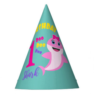 Cute Shark 1st Birthday Party Hat