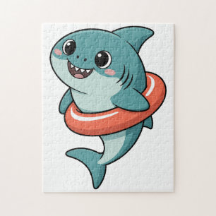 Cute Shark Baby With Float Kids Jigsaw Puzzle