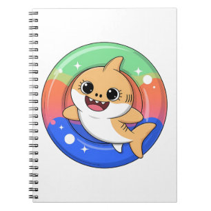 Cute Shark Baby With Float   Kids Notebook