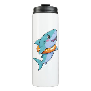 Cute Shark Baby With Float   Kids Thermal Tumbler