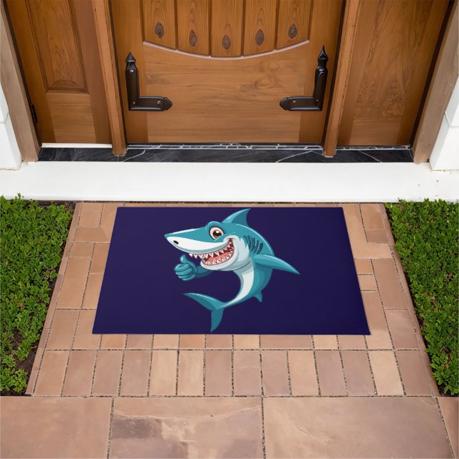 Cute shark doormat (Outdoor)