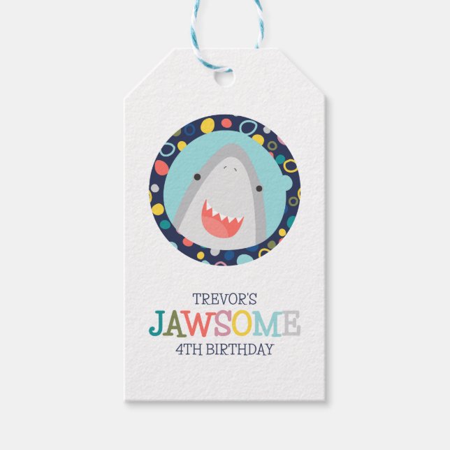 Cute Shark Gift Tags (Front)