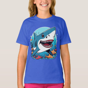 Cute shark jumping in the ocean T-Shirt