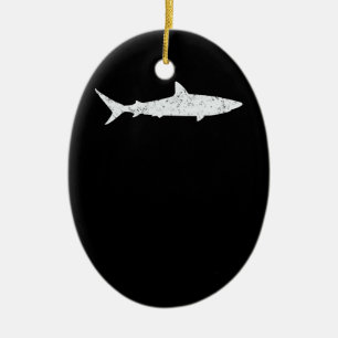 Cute Shark Lover Gifts - Funny Shark Gifts Ceramic Ornament
