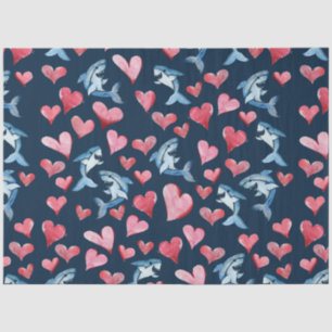 Cute Shark Lovers Pattern  Tissue Paper
