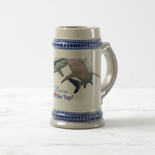 Cute Shark lovers Shot Glass Beer Stein