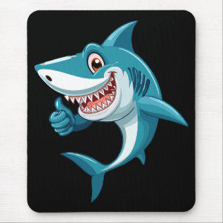 Cute shark mouse pad