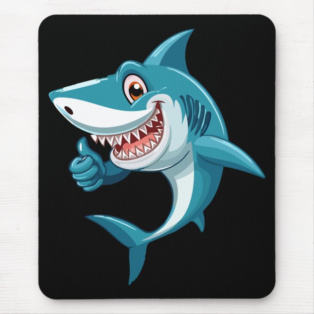 Cute shark mouse pad (Front)