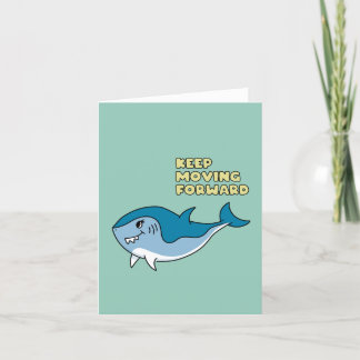 Cute Shark On The Move Holiday Card