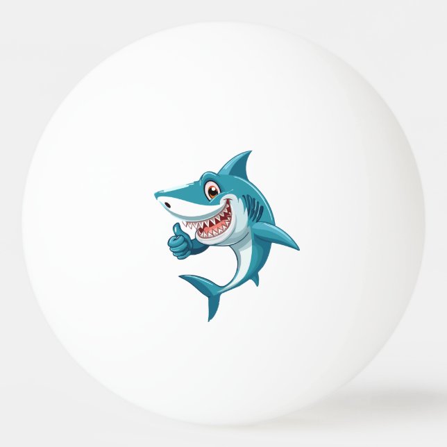 Cute shark ping pong ball (Front)