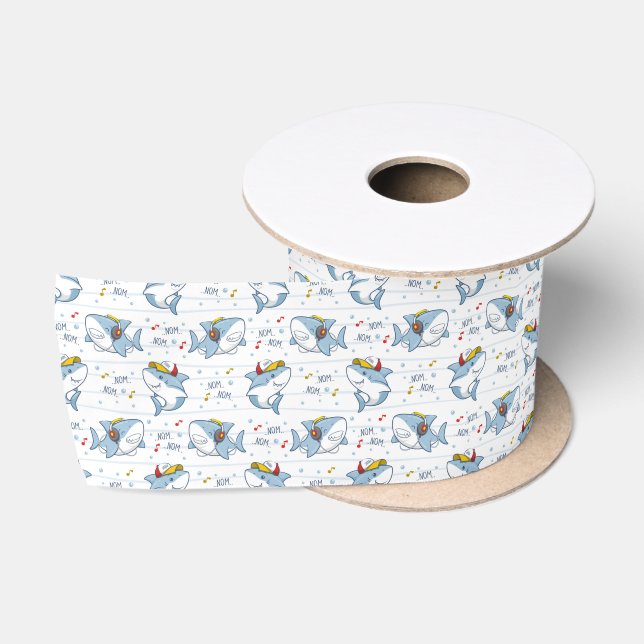 Cute Shark  Satin Ribbon (Spool)
