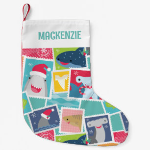 Cute Shark Species Christmas Small Christmas Stocking