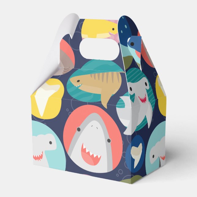 Cute Shark Species Favour Box (Front Side)