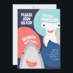 Cute Shark Species Kids Birthday Invitation<br><div class="desc">Get ready to take a bite out of the coolest invitation card under the sea - the Shark Species birthday invitation! This invite is perfect for all shark lovers out there, inviting them to the most jawsome birthday celebration they'll ever attend. The invitation card features a unique design of various...</div>