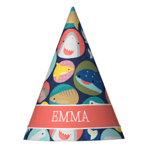 Cute Shark Species Name Party Hat