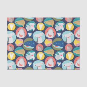 Cute Shark Species Tissue Paper