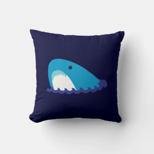 Cute Shark Throw Pillow