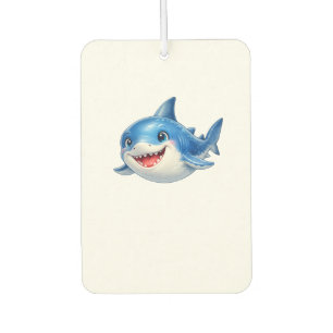 Cute Shark with Big Eyes Happy Ocean Animal Illust Air Freshener