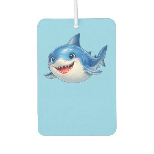 Cute Shark with Big Eyes Happy Ocean Animal Illust Air Freshener
