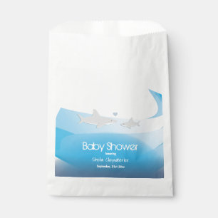 Cute Sharks and Ocean Baby Shower Favour Bag