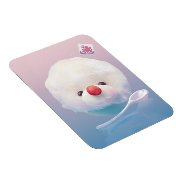 Cute Shaved Ice Dog Magnet (Right Side)