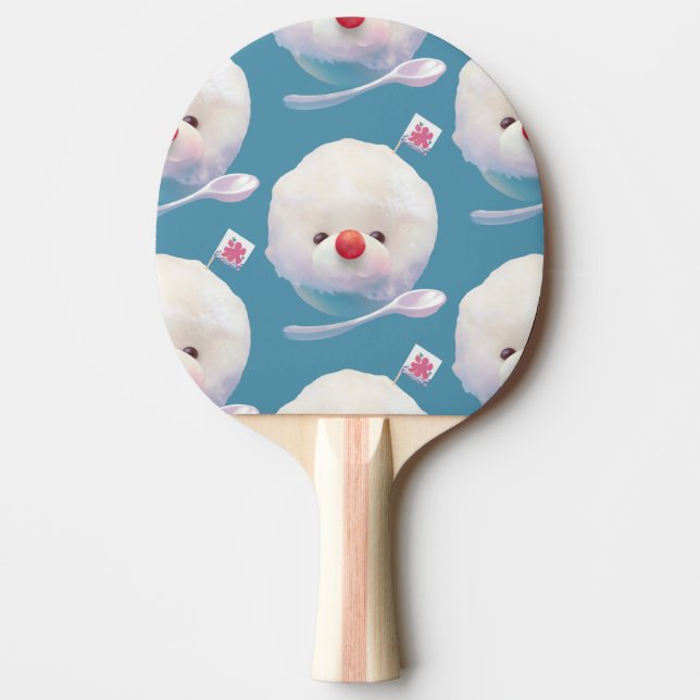 Cute Shaved Ice Dog Pattern Ping Pong Paddle (Front)
