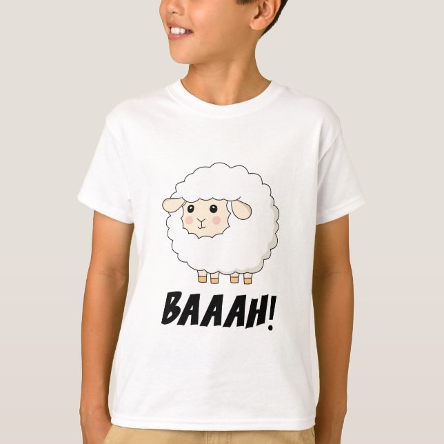 Cute Sheep Baaah T-Shirt (Front)