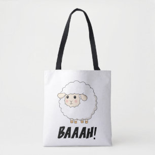 Cute Sheep Baaah Tote Bag