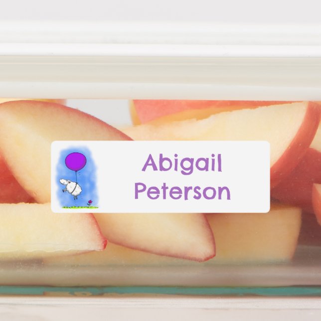 Cute sheep balloon cartoon humour personalized  (Affixed)