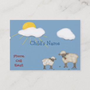 Cute Sheep Children's Calling Card