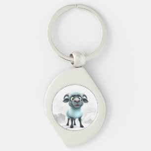 Cute Sheep Cozy Design Keychain