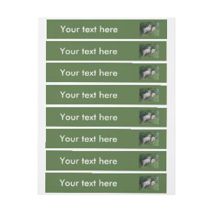 Cute Sheep Eating Leaves Custom Labels