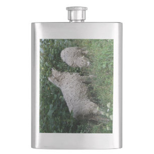 Cute Sheep Eating Leaves Flask