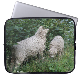 Cute Sheep Eating Leaves Laptop Sleeve