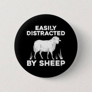 Cute Sheep For Lamb Farm Animal Farmer Sheep 2 Inch Round Button