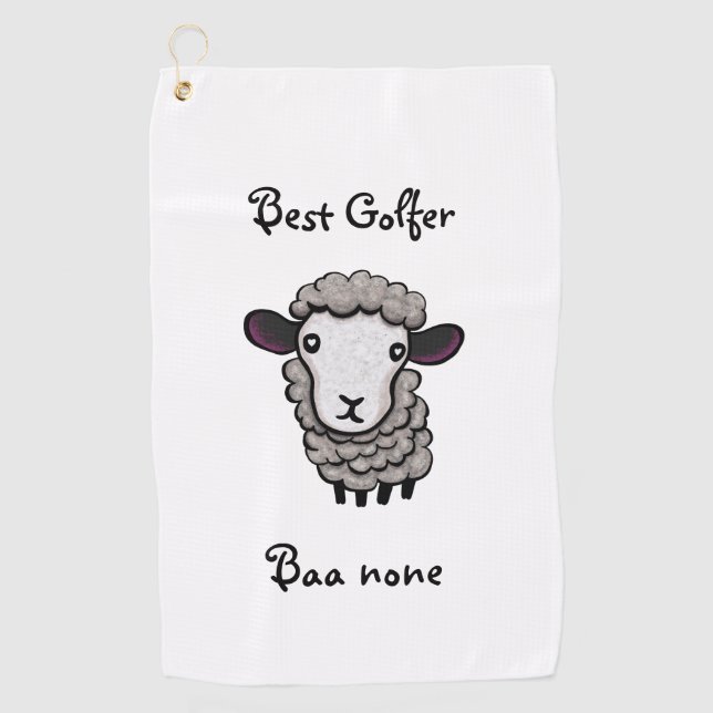 cute sheep golf towel (Front)