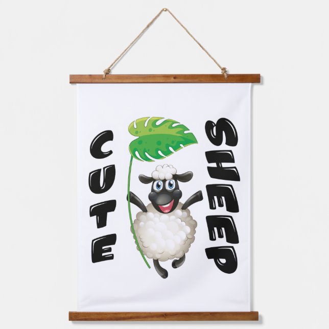 CUTE SHEEP HANGING TAPESTRY (Front)