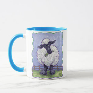 Cute Sheep Heads and Tails Hot Cocoa Mug