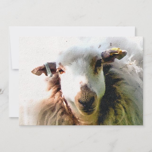 CUTE SHEEP INVITATION (Front)