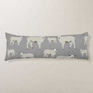 Cute Sheep & Lamb Farm Animal Pattern  Body Pillow